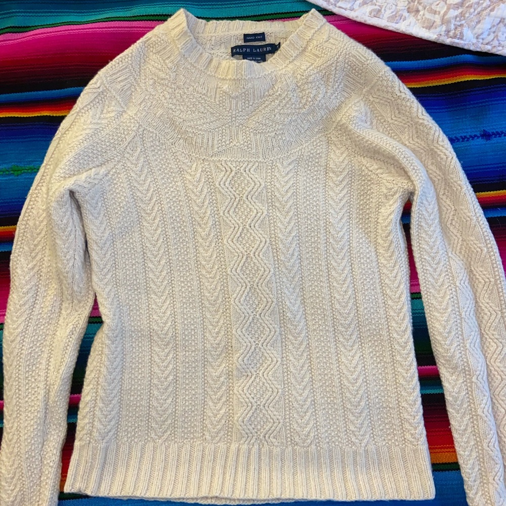 Hand knit Ralph Lauren sweater.
